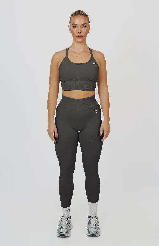 Form Seamless Scrunch Leggings & Sports Bra Set - Slate Grey