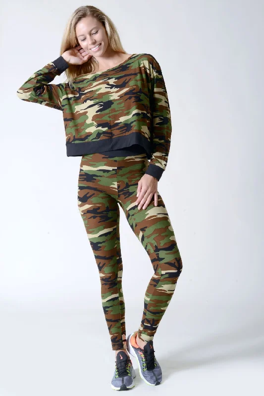 Can't Hide Camouflage Print 2-Piece Set