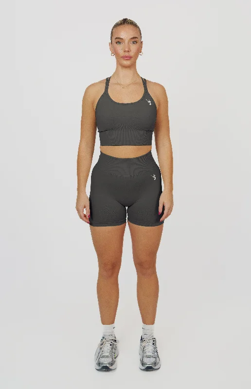 Form Seamless Scrunch Shorts & Sports Bra Set - Slate Grey