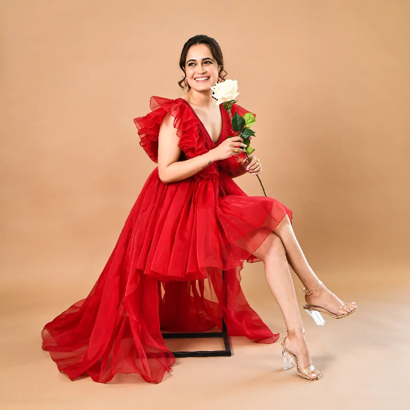 Fairytale Red Organza Dress