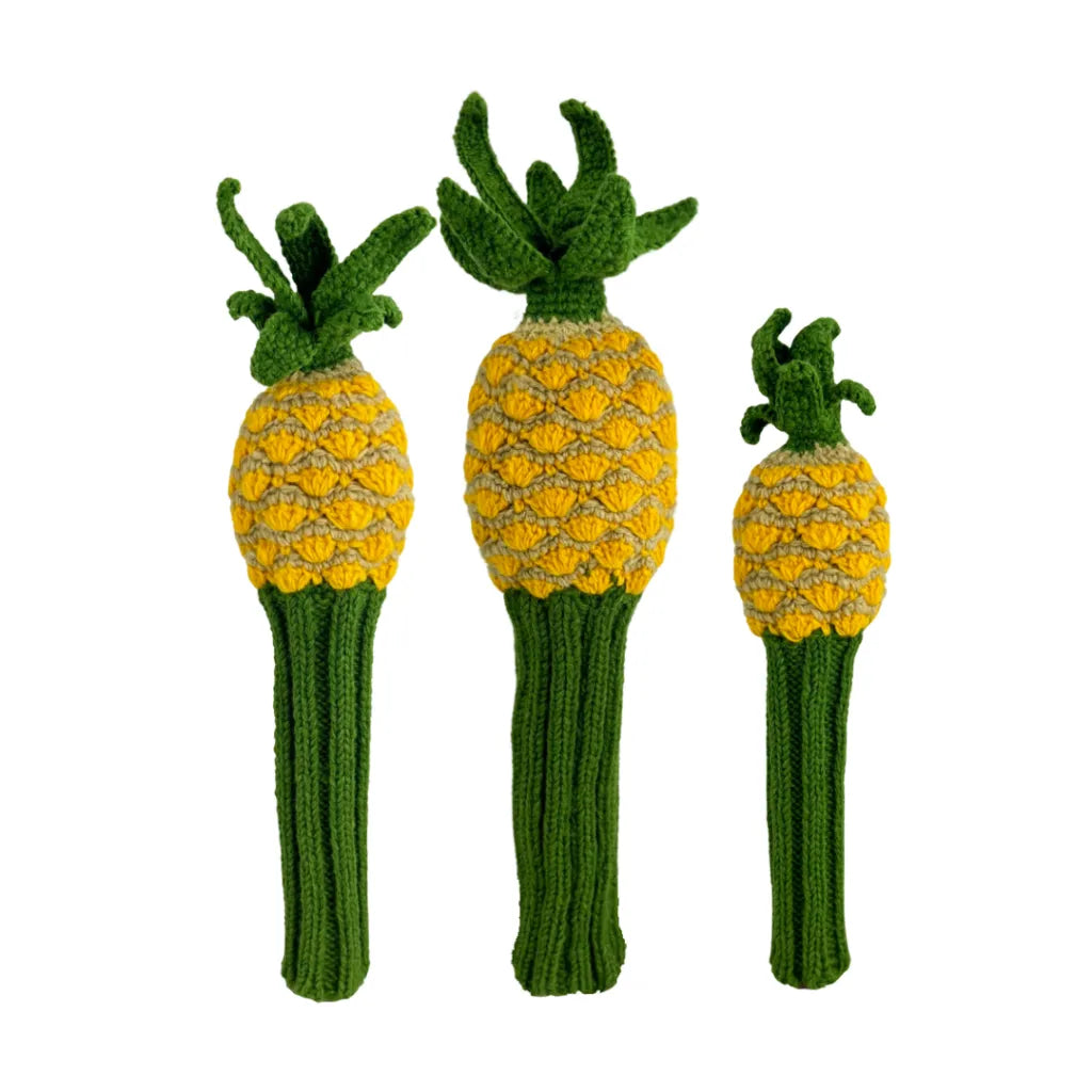 Sunfish: Knit Wool Headcover - Pineapple (Driver, Fairway, Hybrid, or Set)