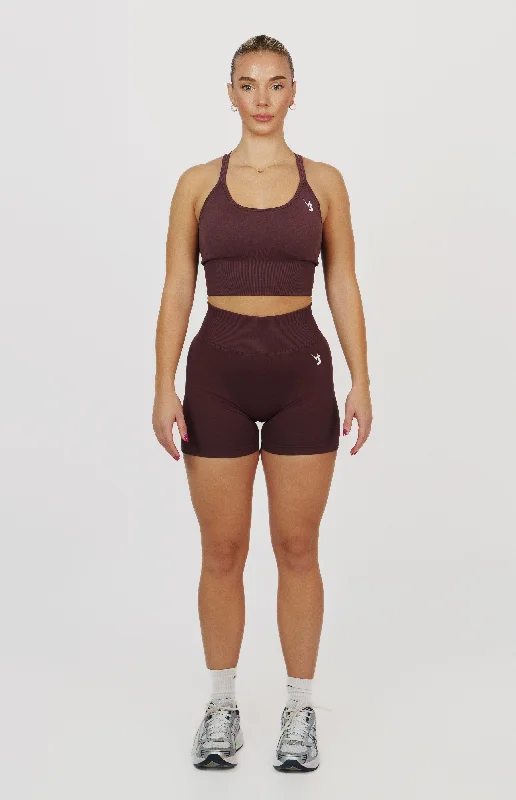 Form Seamless Scrunch Shorts & Sports Bra Set - Plum Purple