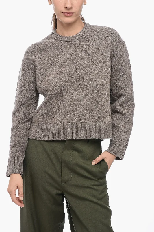 Bottega Veneta Braided Wool Blend Crewneck Jumper