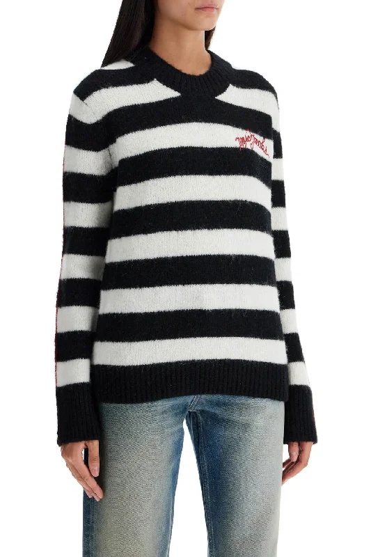 Marc Jacobs Pullover The Striped Brushed Logo Sweater