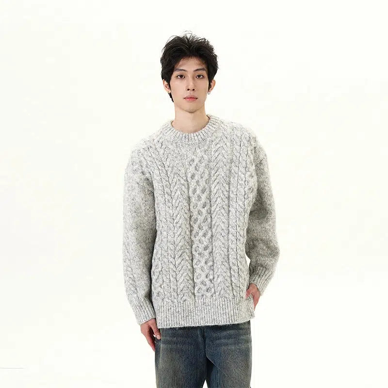 Loose-fit Cable Knit Sweater