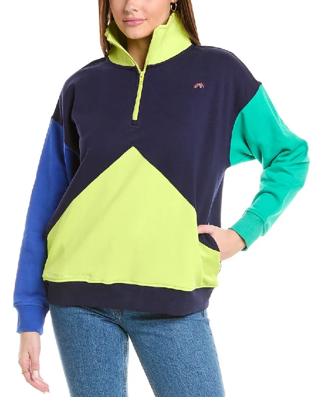 Terez Classic Colorblocked 1/4-Zip Pullover