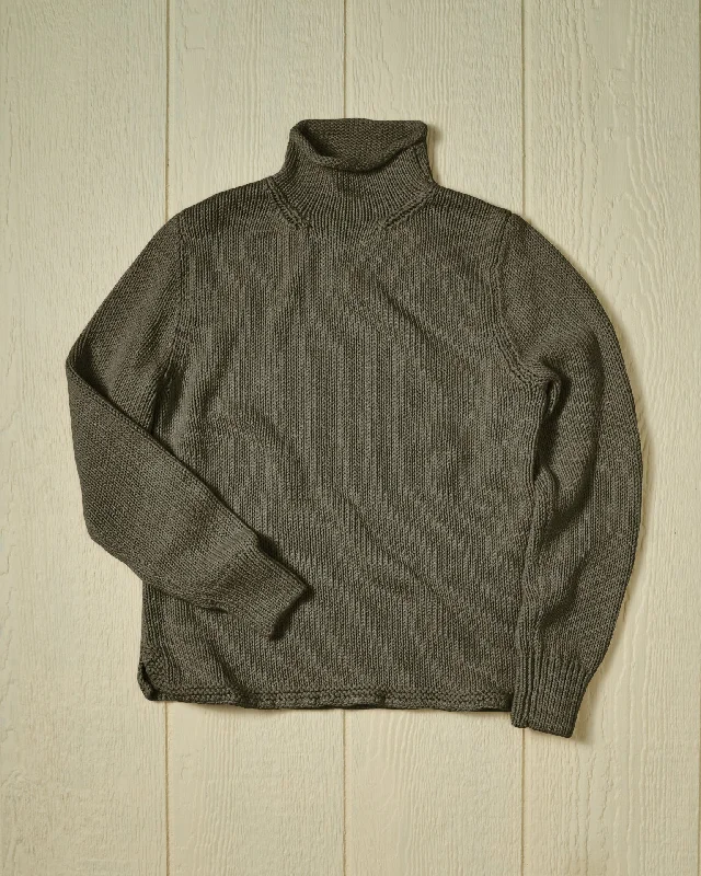 Women's Fisherman's Sweater in Olive