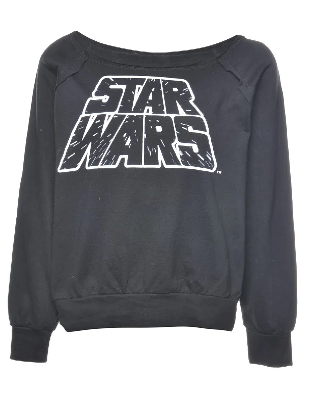 Black Star Wars Printed Sweatshirt - L