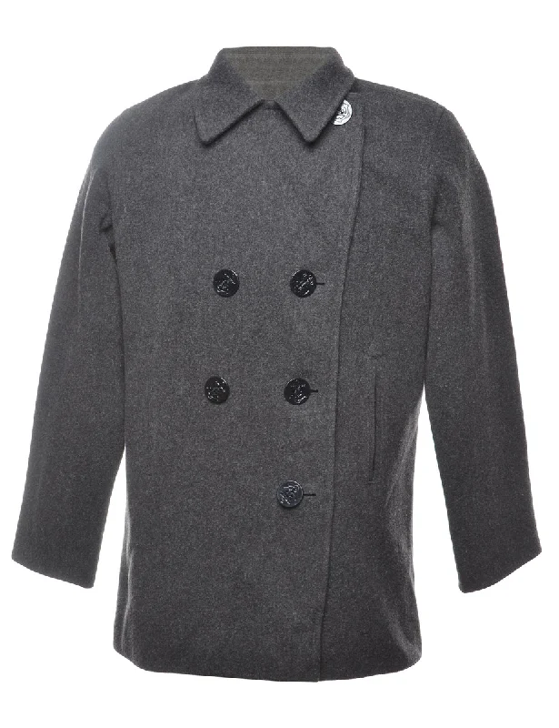 Dark Grey Peacoat - M