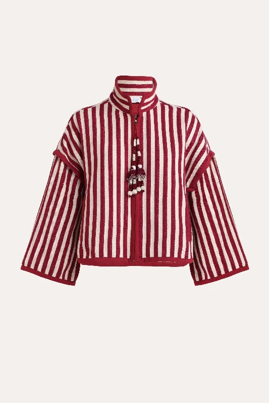 Kara Stripe Cotton Twill Jacket