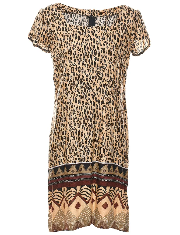 Leopard Print Dress - M