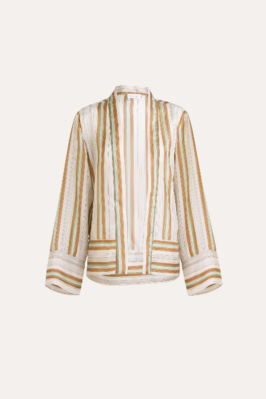 Mira Stripe Silk Jacket