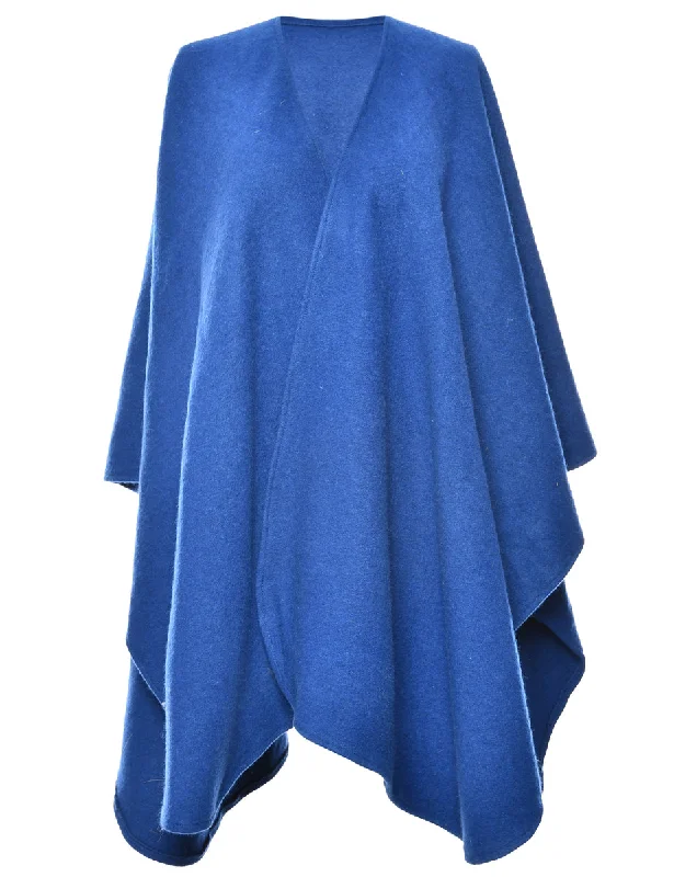 Plain Blue Cape - L