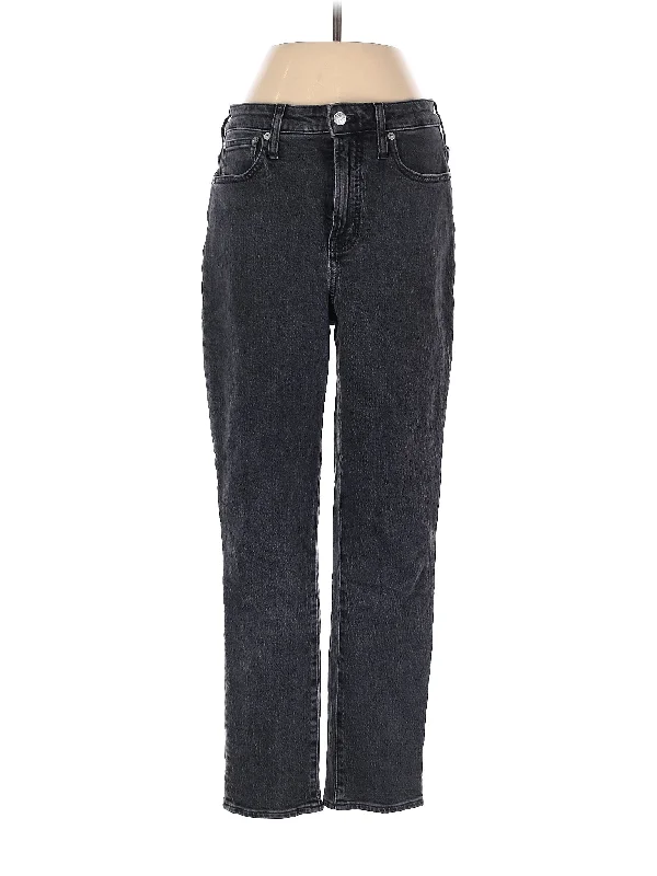 High-Rise Straight-leg Jeans in Dark Wash