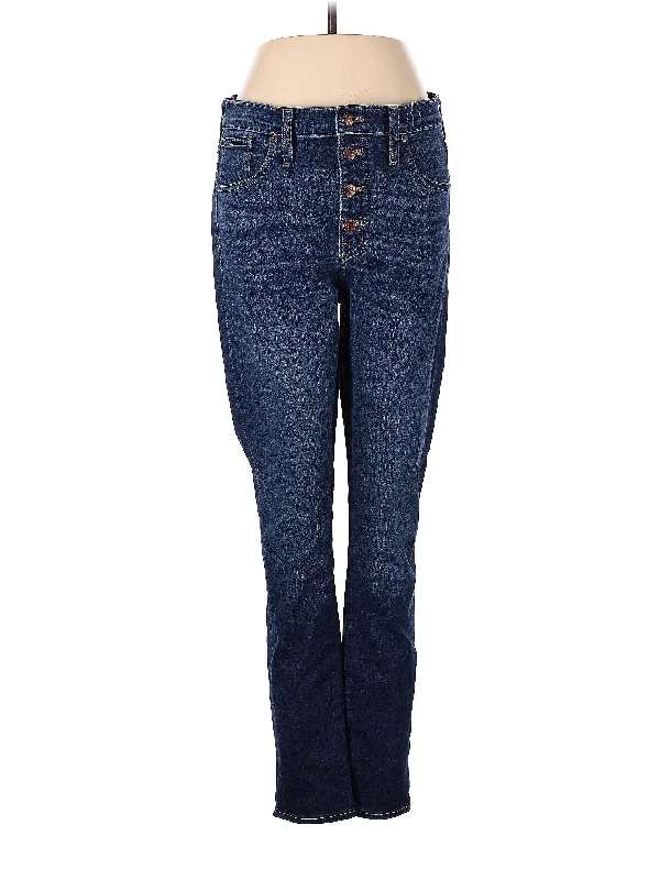 High-Rise Straight-leg Jeans in Dark Wash