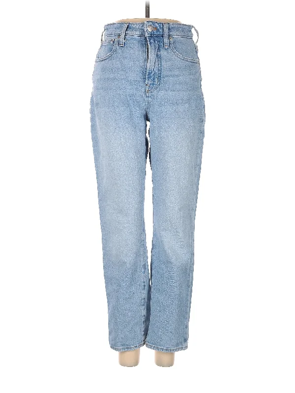 High-Rise Straight-leg Jeans in Light Wash