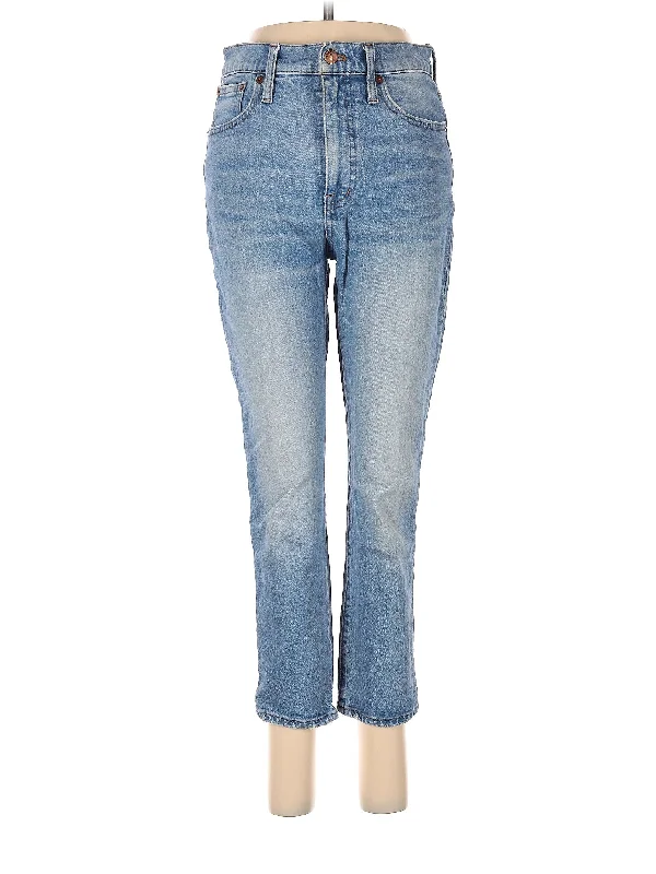 High-Rise Straight-leg Jeans in Light Wash