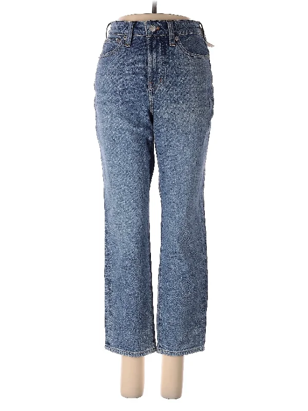 High-Rise Straight-leg Jeans in Medium Wash