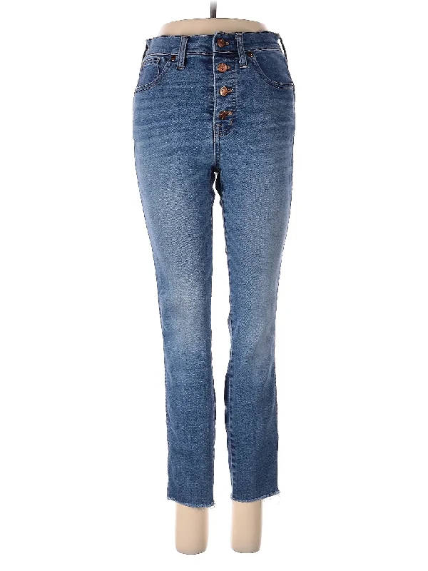 High-Rise Straight-leg Jeans in Medium Wash