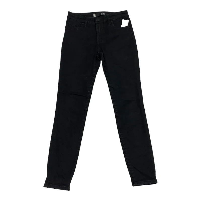 Jeans Skinny By Kut In Black Denim, Size: 0