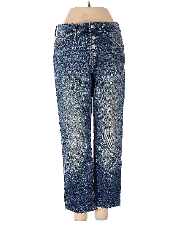 Mid-Rise Straight-leg Jeans in Medium Wash