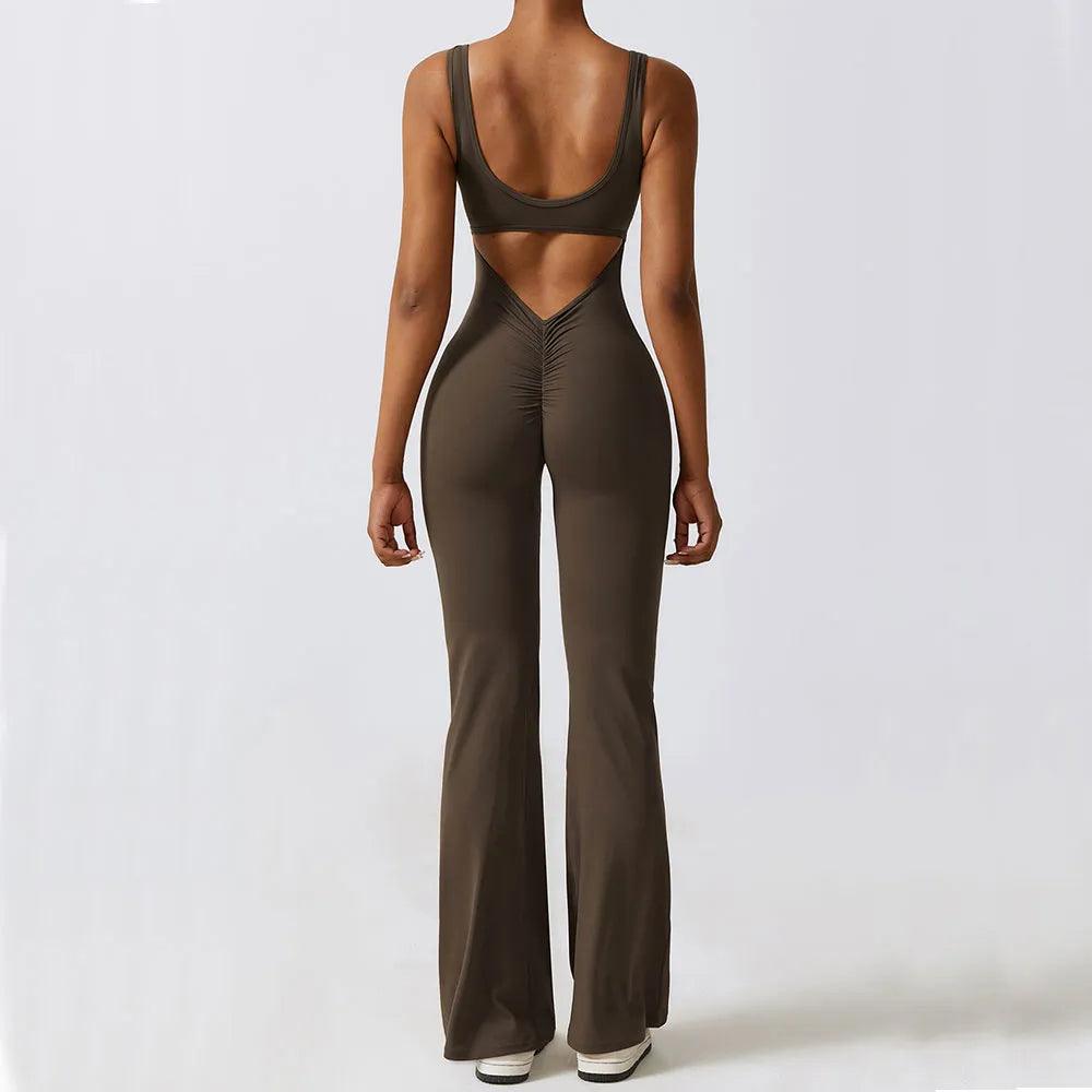 Make It Sexy Flare Scrunch Jumpsuit