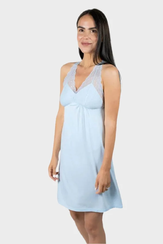 Nora Racerback Chemise in Ice Melt