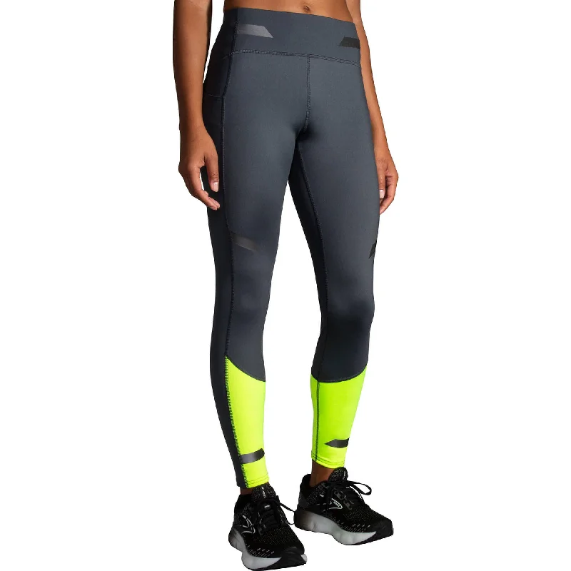 Brooks Run Visible Womens Long Running Tights - Black