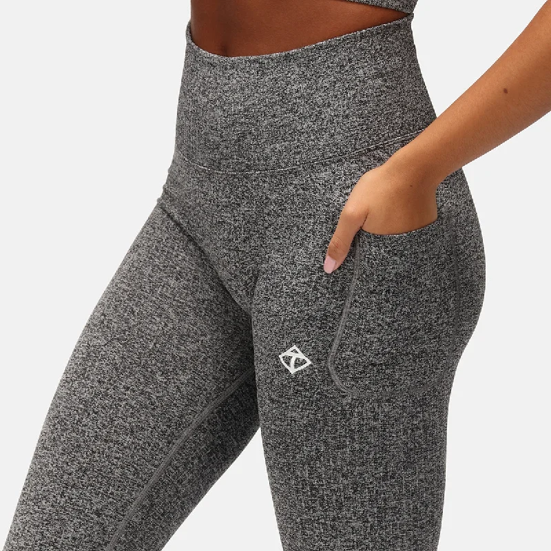 Charcoal Ribbed Seamless Leggings