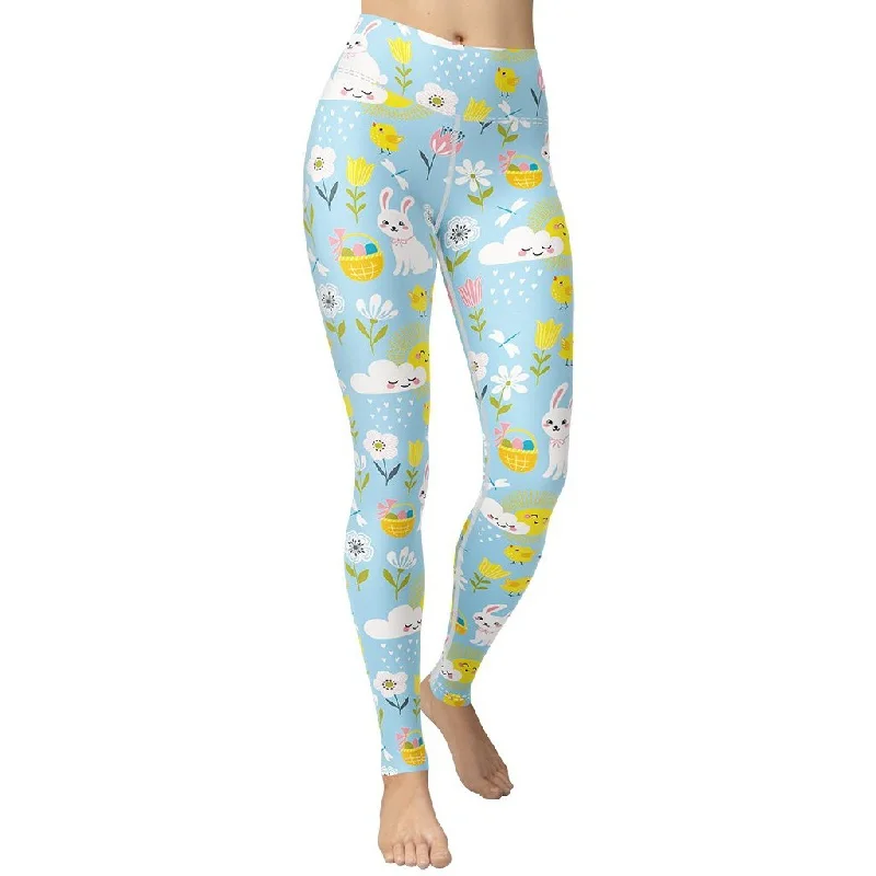 Easter Cute Pattern Yoga Leggings