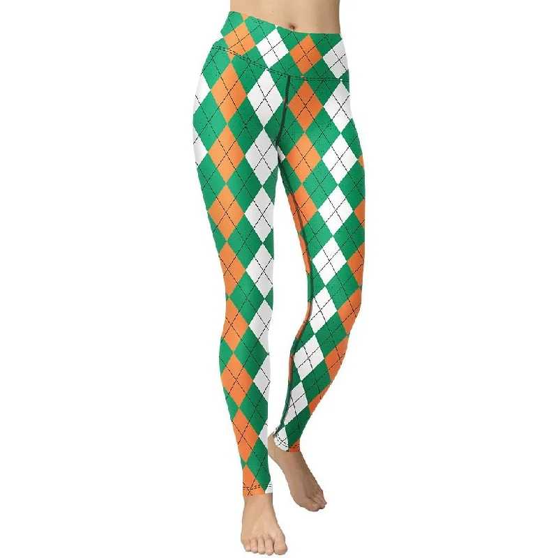 Irish Flag Plaid Yoga Leggings