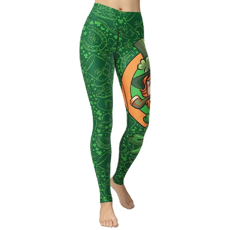 St.Patrick's Ginger Beard Man Yoga Leggings