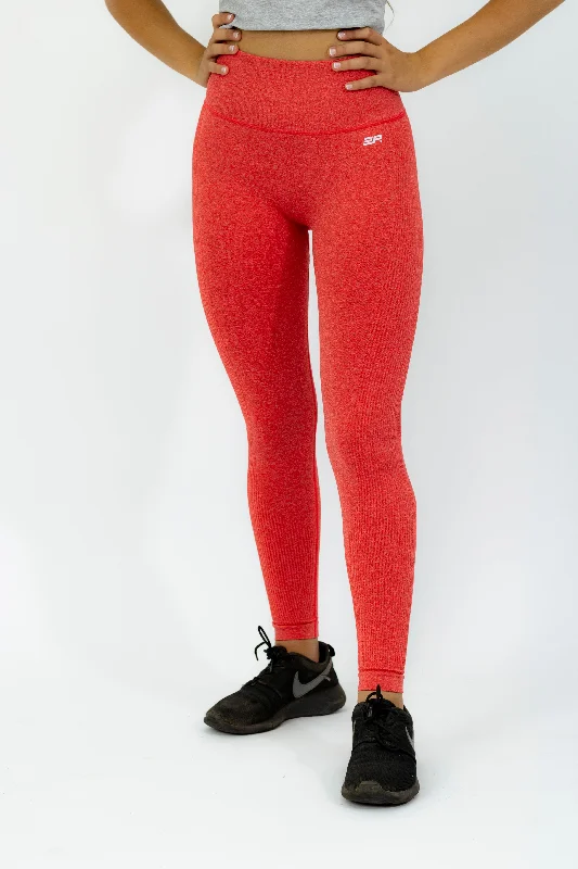 Streak Leggings - Coral