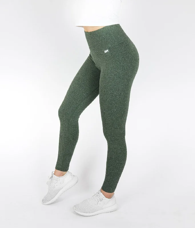 Streak Leggings - Olive Green