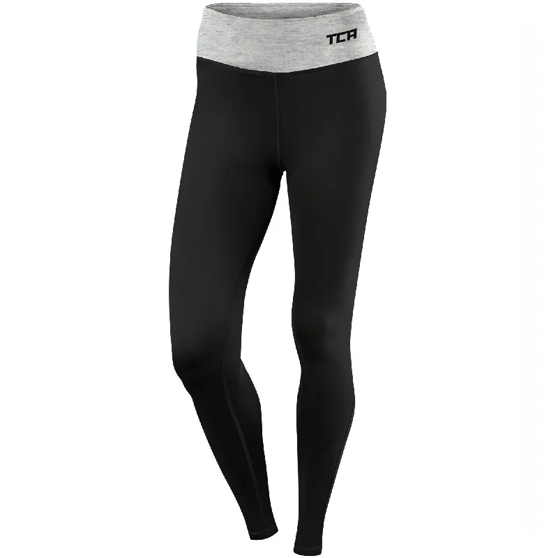 TCA Pro Performance Supreme High Waist Womens Long Running Tights - Black