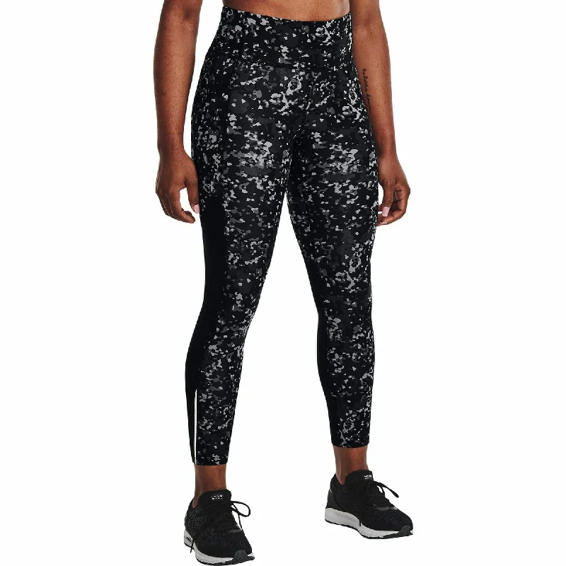 Under Armour Fly Fast 3.0 Printed Womens 7/8 Running Tights - Black