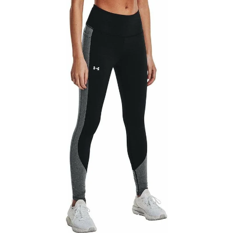 Under Armour High Rise ColdGear Blocked Womens Long Training Tights - Black