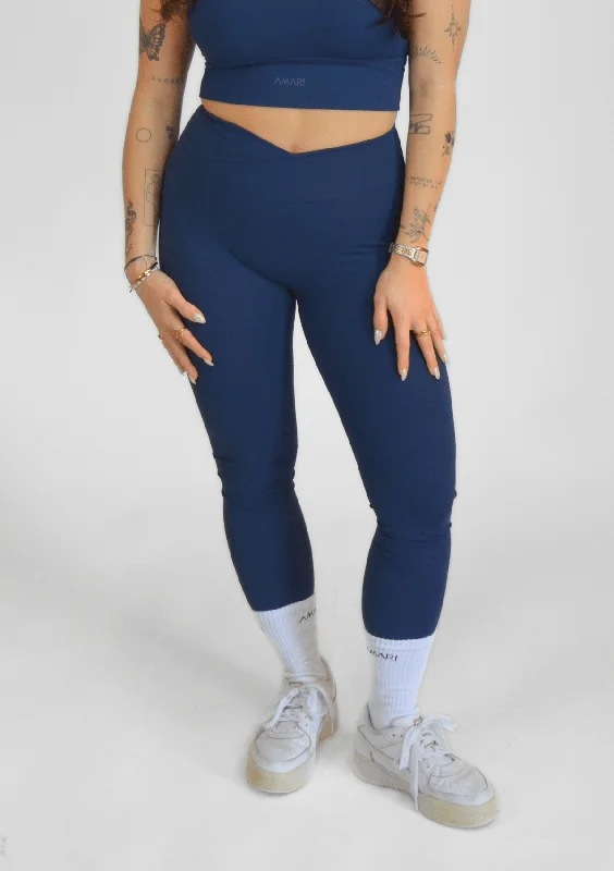 V-Leggings - Midnight Blue