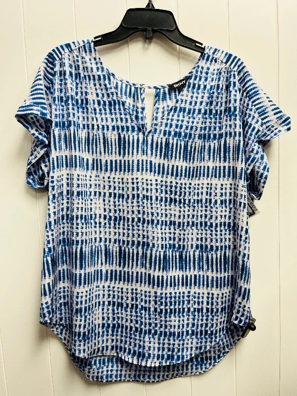 Blue Top Short Sleeve Dkny, Size L