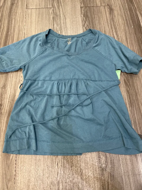 Blue Top Short Sleeve Duo, Size Xl