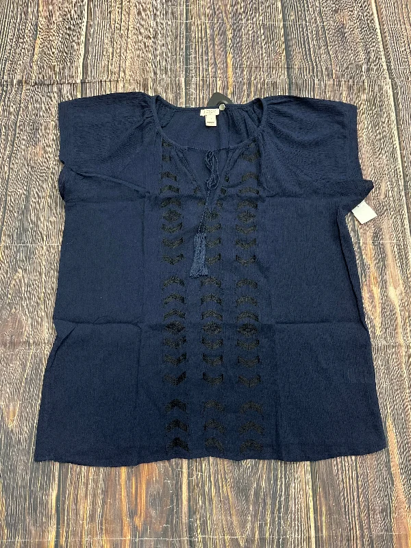 Blue Top Short Sleeve J. Crew, Size S