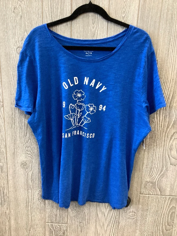 Blue Top Short Sleeve Old Navy, Size Xl