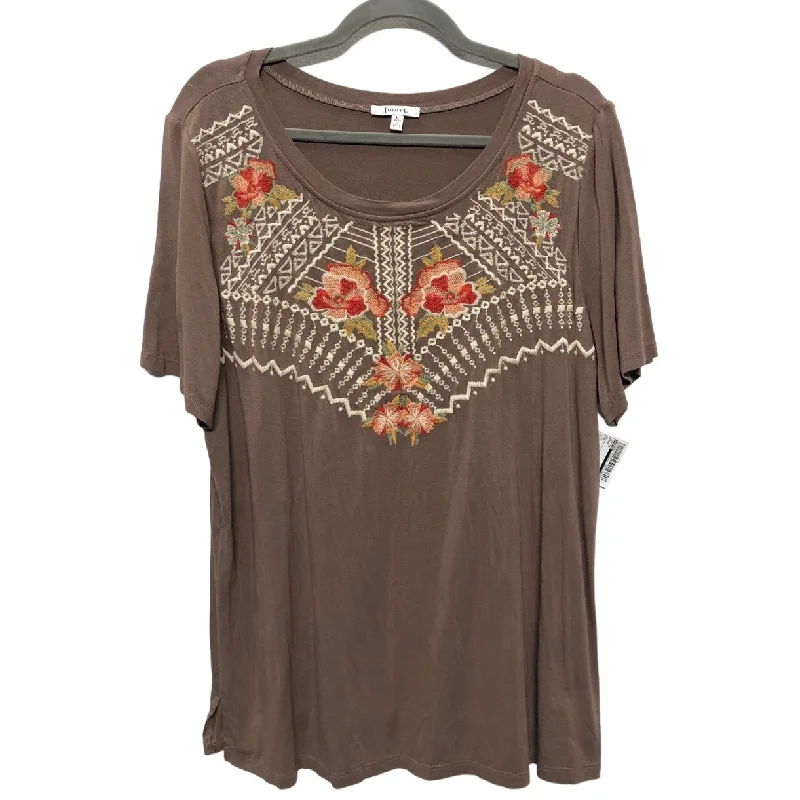 Brown Top Short Sleeve Jodifl, Size L