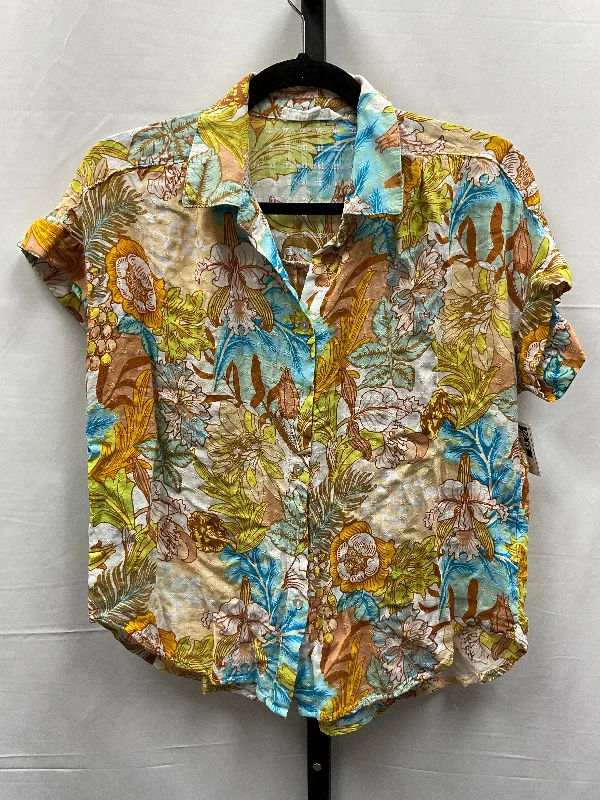 Multi-colored Top Short Sleeve Jane And Delancey, Size M