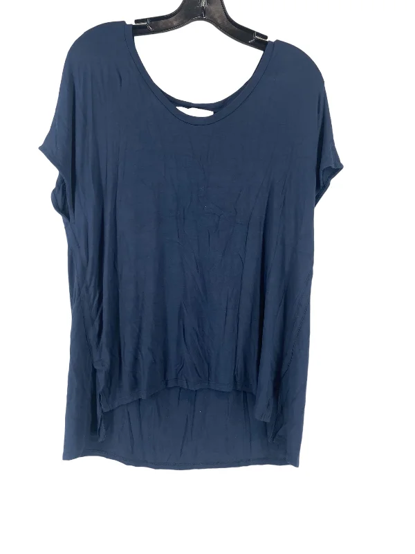 Navy Top Short Sleeve Loft, Size S