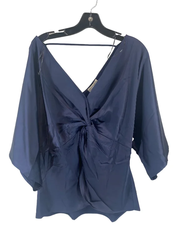 Navy Top Short Sleeve Pleione, Size L