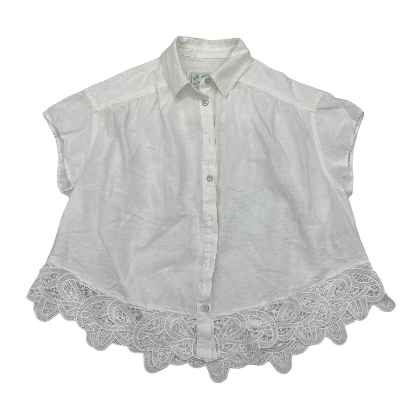 WHITE AMERICAN EAGLE TOP SS, Size XS