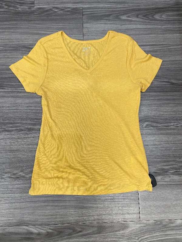 Yellow Top Short Sleeve Maurices, Size Xl