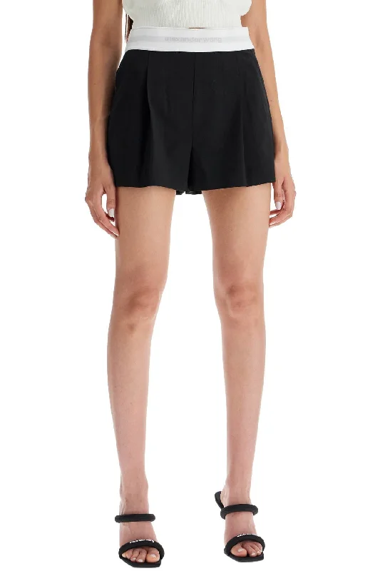 Alexander Wang Pleated Shorts With Branded Band