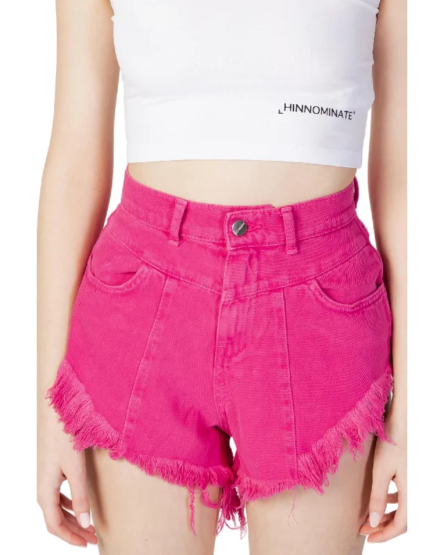 Hinnominate Plain Shorts with Zip and Button Fastening